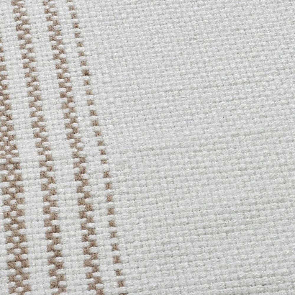 My Texas House Ivory/Taupe Stripe Indoor/Outdoor Layering Rug, 24x36‎